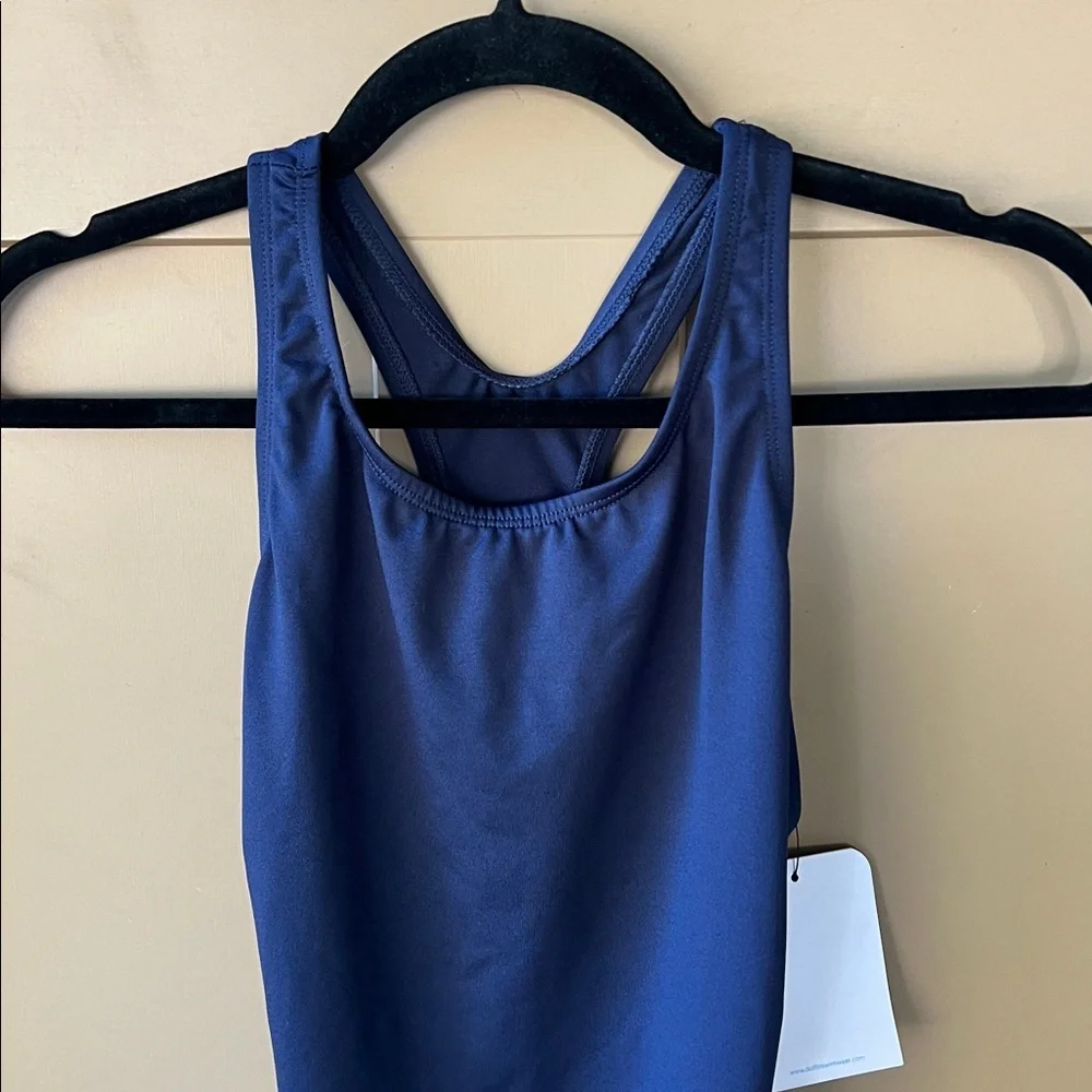 Dolfin New W Tag Navy Girls Large One Piece Swim Suit